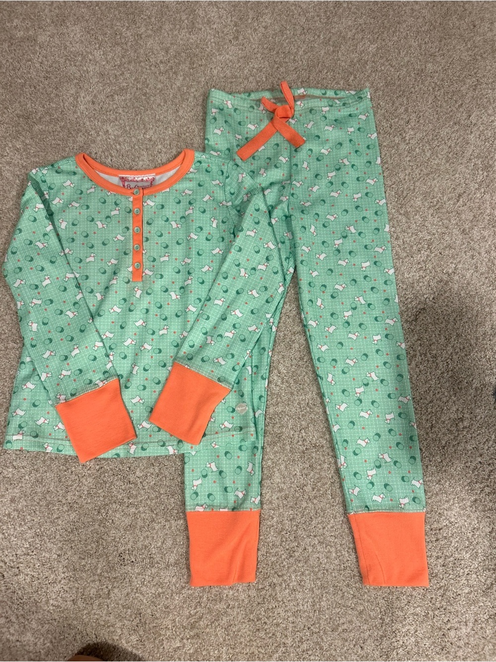 NWOT American Girl Kit Beforever Puppy print Pajama set size 10/12